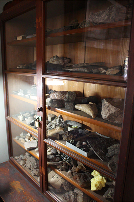 襄が集めた鉱物標本（現在、標本は同志社社史資料センターにて保管）